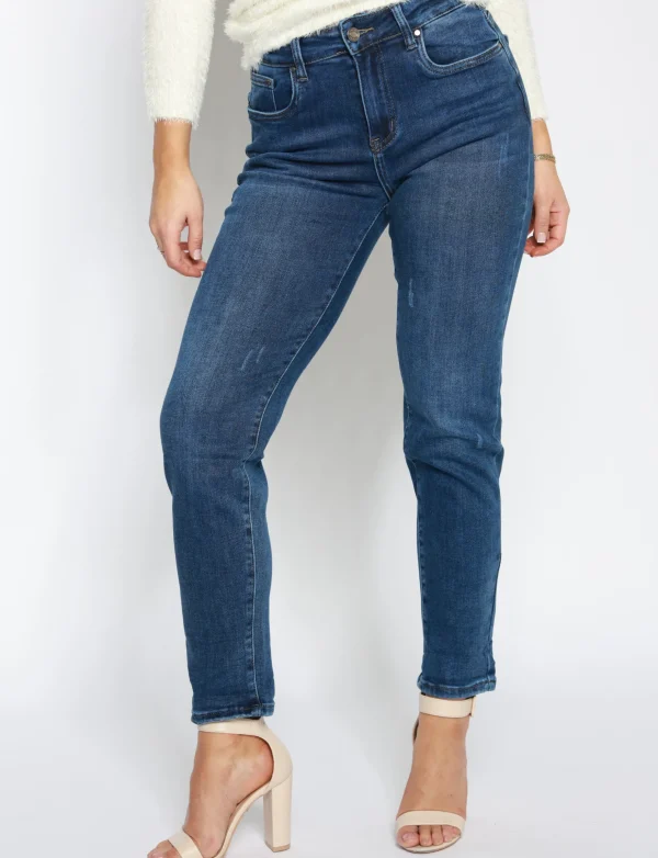 Hello Miss | Mom jeans HM5296 Blauw