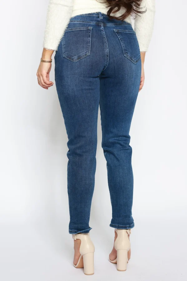 Hello Miss | Mom jeans HM5296 Blauw