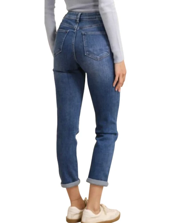 Hello Miss | Mom jeans HM5297 Blauw