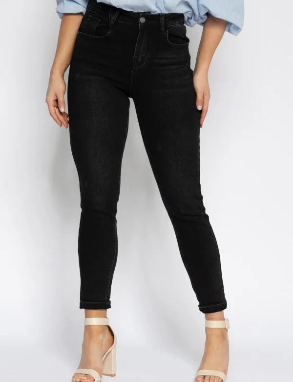 Hello Miss | Regular fit jeans Olivia-1 Zwart