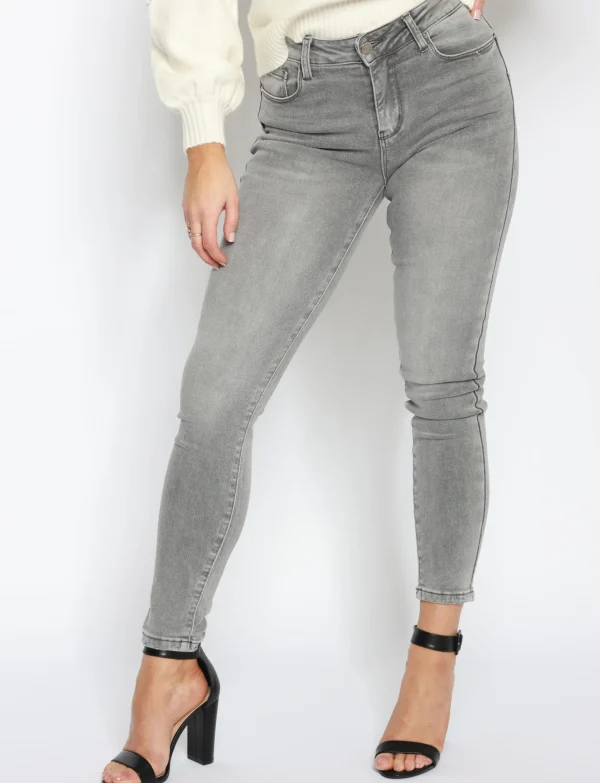 Hello Miss | Skinny jeans HM5321-3 Grijs