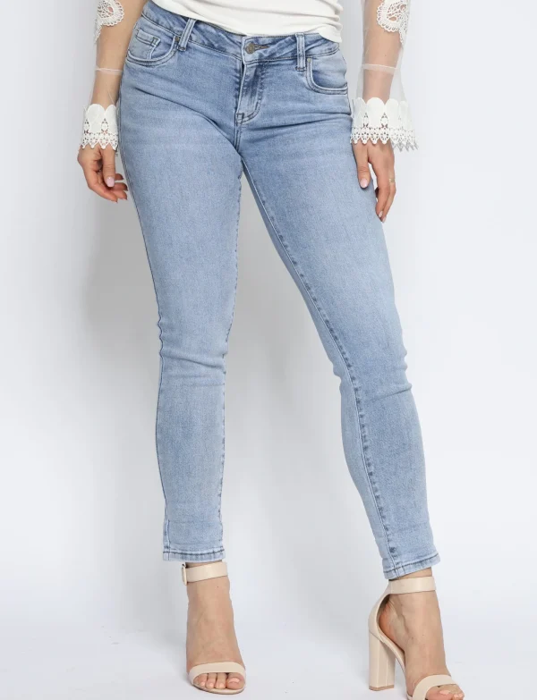 Hello Miss | Skinny jeans, Low waist HM5323-1 Blauw