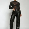 Hello Miss | Wide leg, cargo jeans HM006-1 Zwart