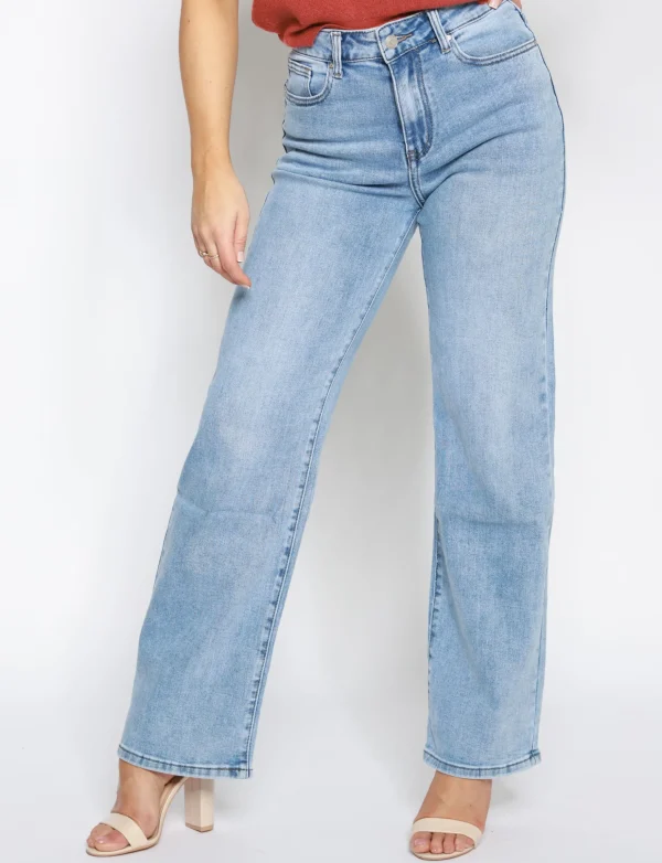 Hello Miss | Wide leg jeans HM5288 Blauw