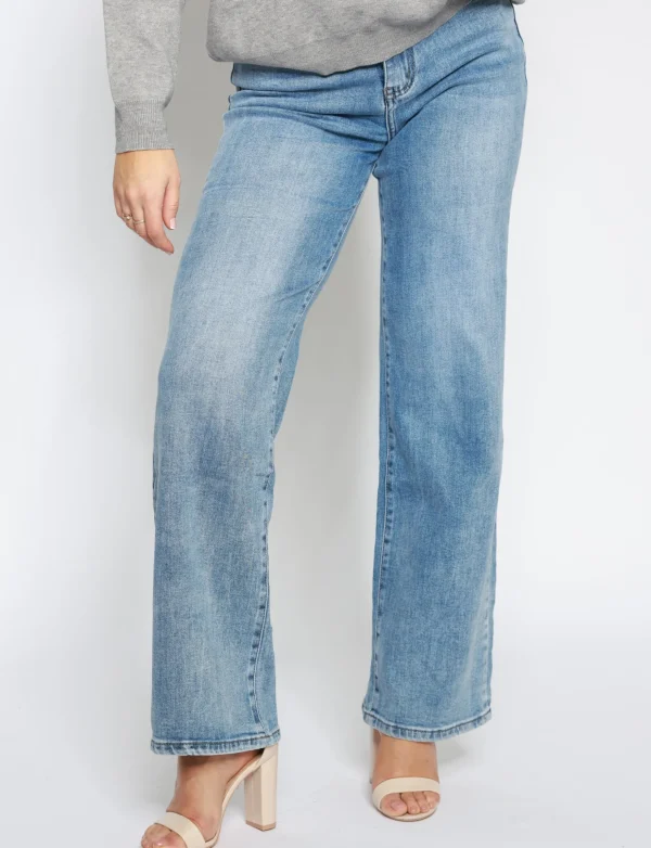 Hello Miss | Wide leg jeans HM5293-2 Blauw