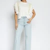 Hello Miss | Wide leg jeans, Super stretch Hilly-6 Blauw