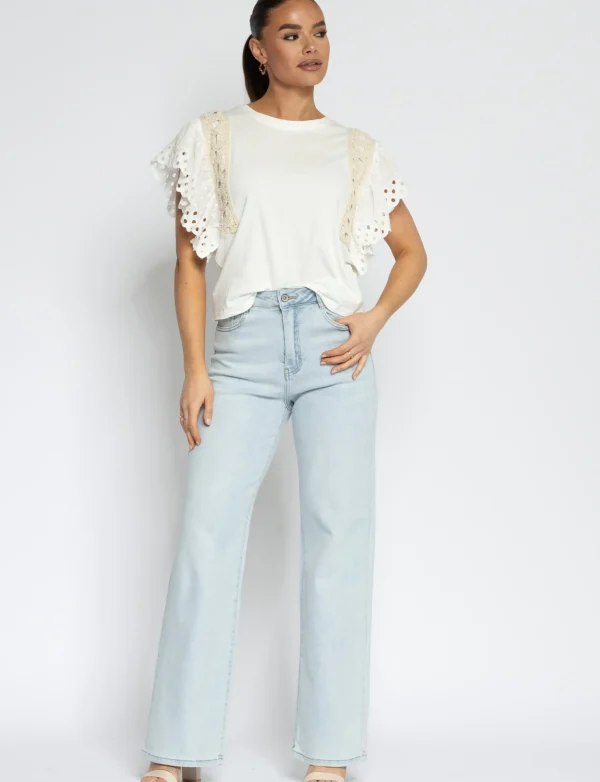 Hello Miss | Wide leg jeans, Super stretch Hilly-6 Blauw