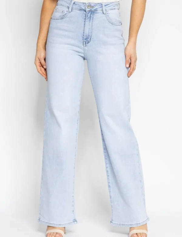 Hello Miss | Wide leg jeans, Super stretch Hilly-7 Blauw