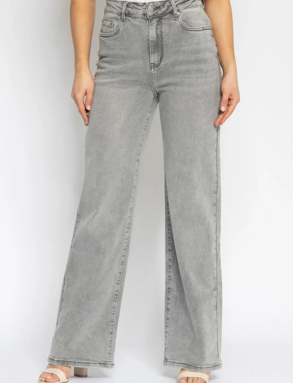 Hello Miss | Wide leg jeans Noor-3 Grijs
