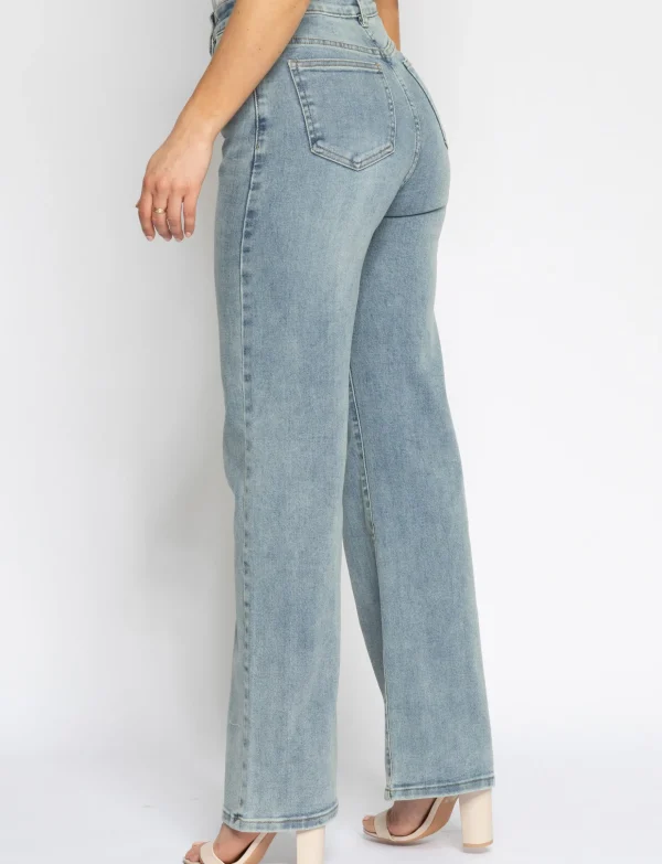 Hello Miss | Wide leg jeans Jamie-9 Blauw
