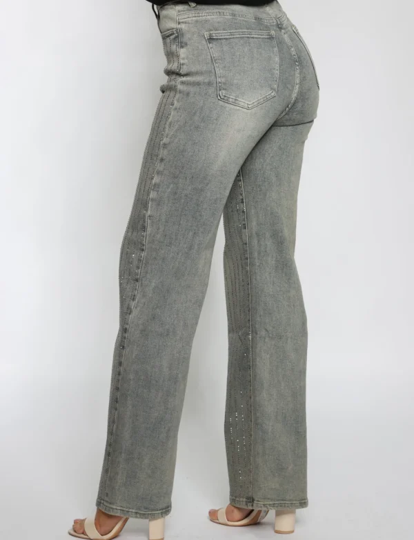 Hello Miss | Wide leg jeans HM6722-2 Beige