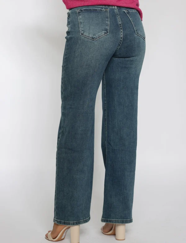 Hello Miss | Wide leg jeans HM5298-4 Blauw