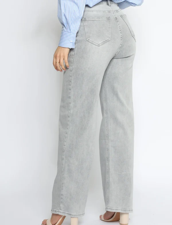 Hello Miss | Wide leg jeans HM6166 Grijs