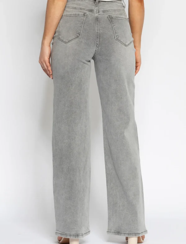 Hello Miss | Wide leg jeans Noor-3 Grijs