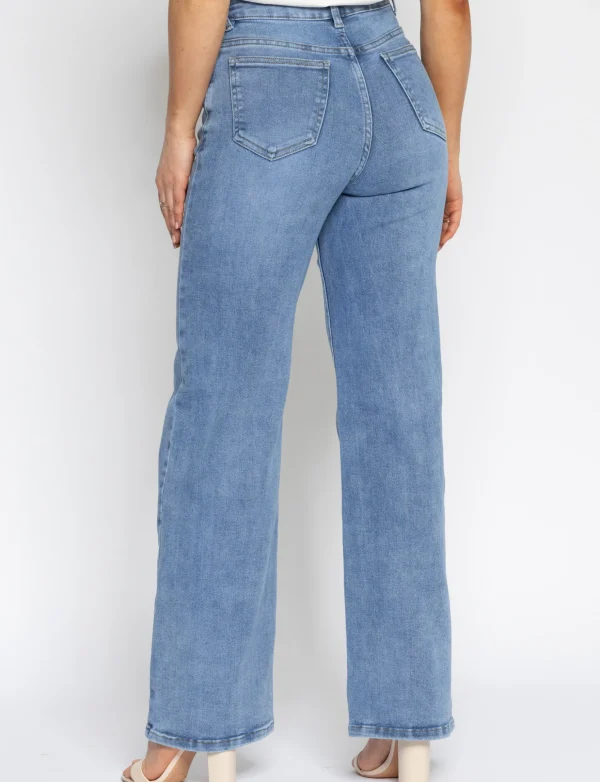 Hello Miss | Wide leg jeans Sara Blauw