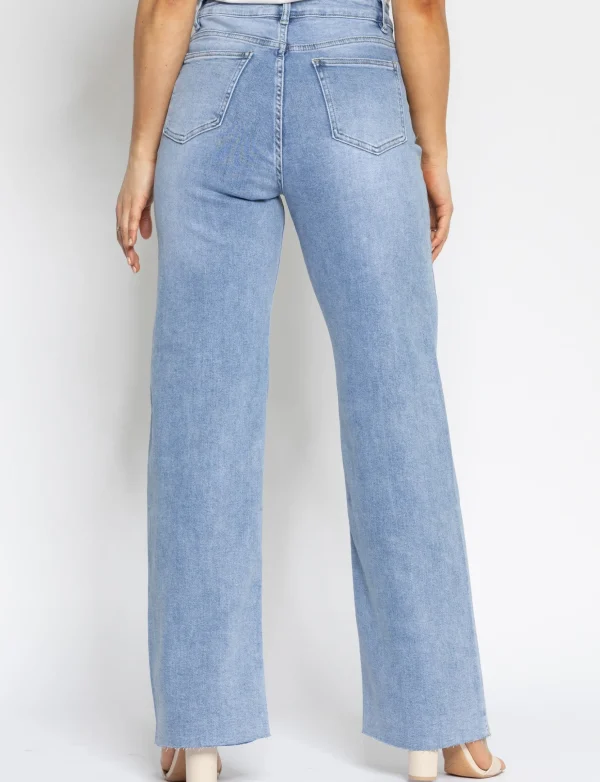 Hello Miss | Wide leg jeans Yara-3 Blauw