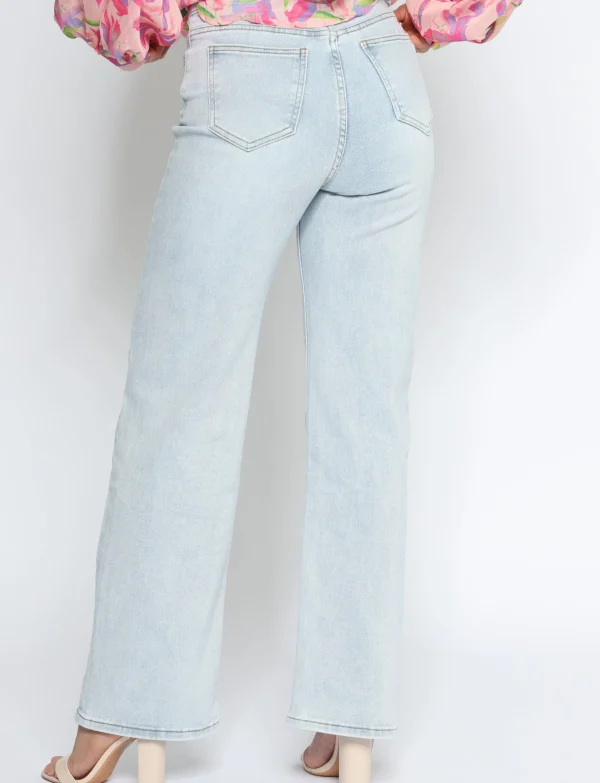 Hello Miss | Wide leg jeans H876-14 Lichtblauw