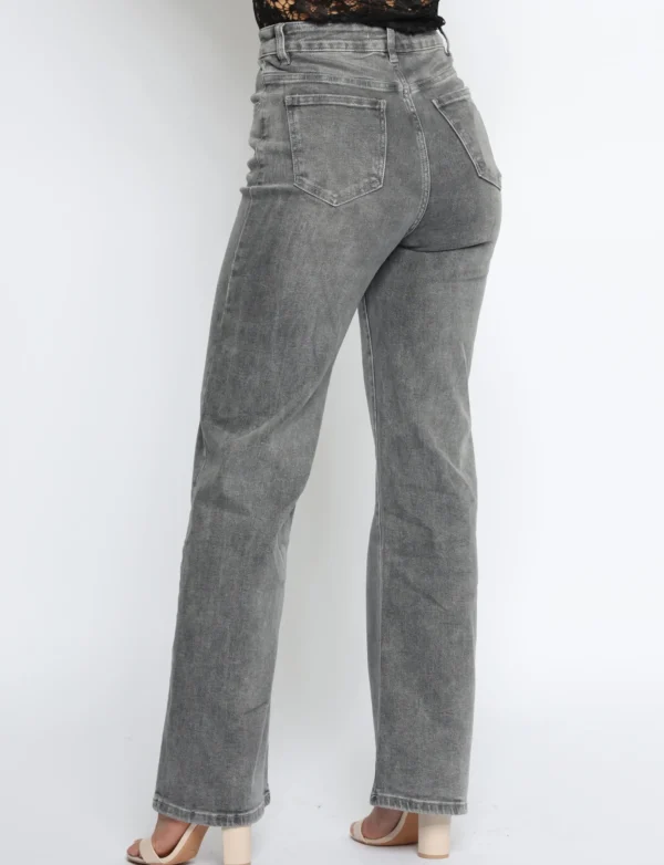 Hello Miss | Wide leg jeans H876-3 Grijs