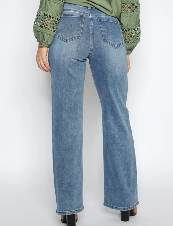 Hello Miss | Wide leg jeans HM5291 Blauw