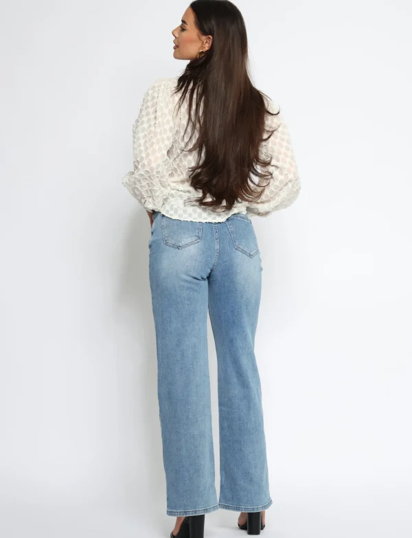 Hello Miss | Wide leg jeans HM5292 Blauw