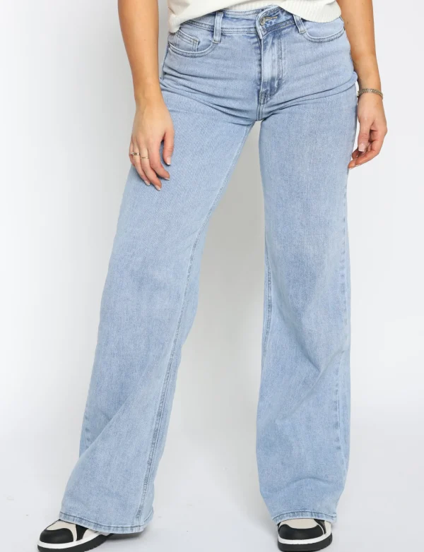 Hello Miss | Wide leg jeans HM6640 Blauw