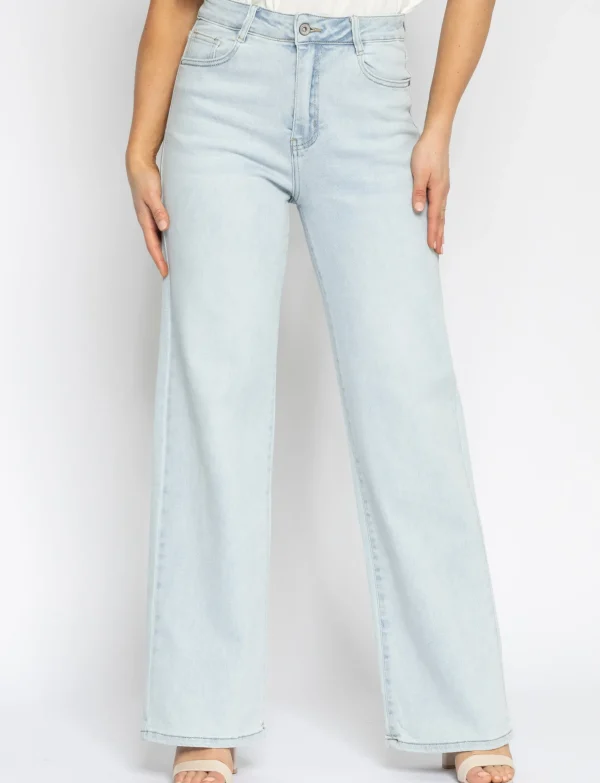 Hello Miss | Wide leg jeans, Super stretch Hilly-6 Blauw