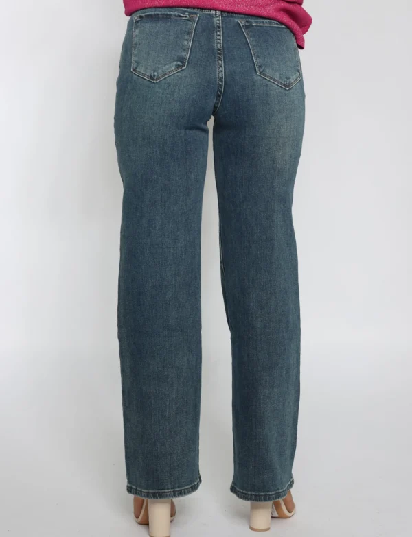 Hello Miss | Wide leg jeans HM5298-4 Blauw