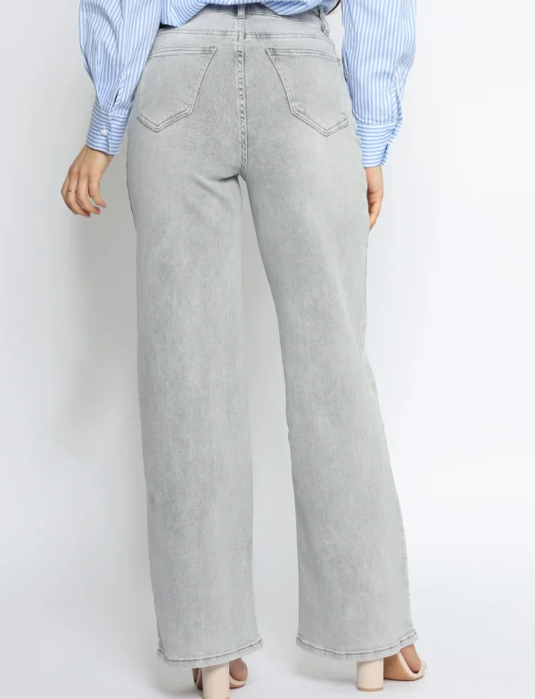 Hello Miss | Wide leg jeans HM6166 Grijs