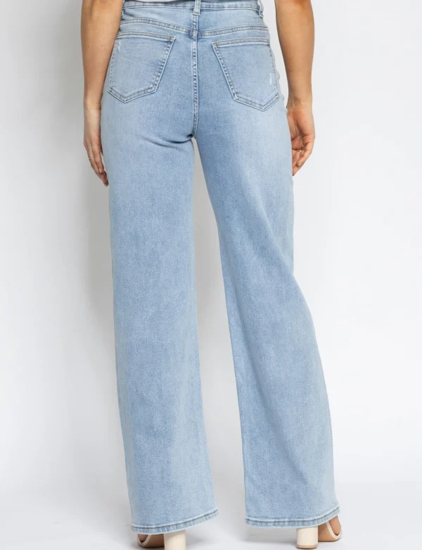 Hello Miss | Wide leg jeans Milou-6 Lichtblauw