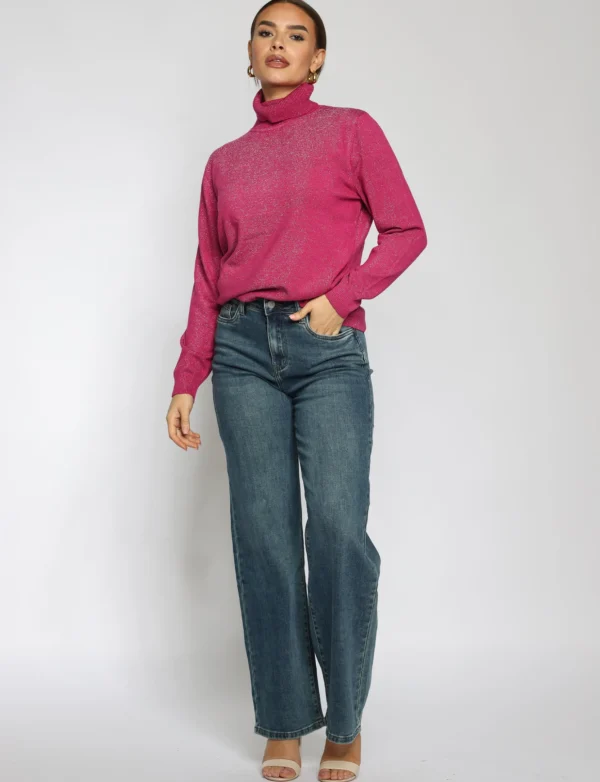 Hello Miss | Wide leg jeans HM5298-4 Blauw