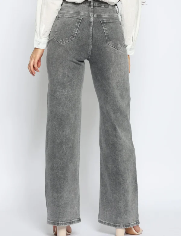 Hello Miss | Wide leg jeans H876-3 Grijs