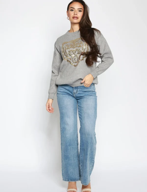Hello Miss | Wide leg jeans HM5293-2 Blauw