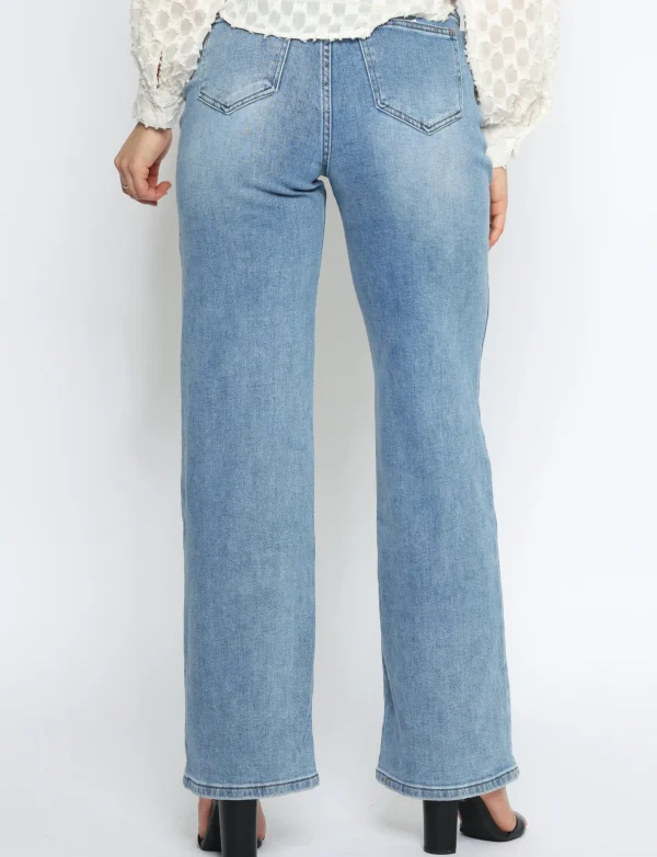Hello Miss | Wide leg jeans HM5292 Blauw