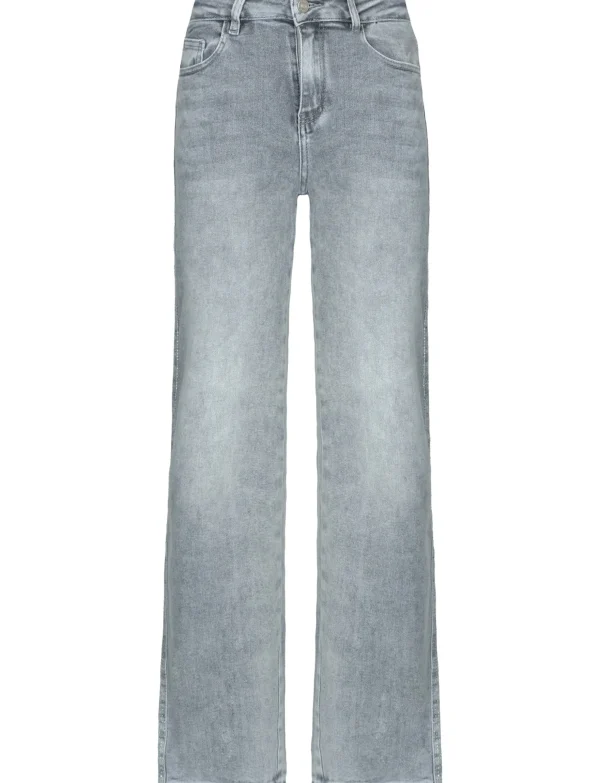 Hello Miss | Wide leg jeans H863-2 Grijs