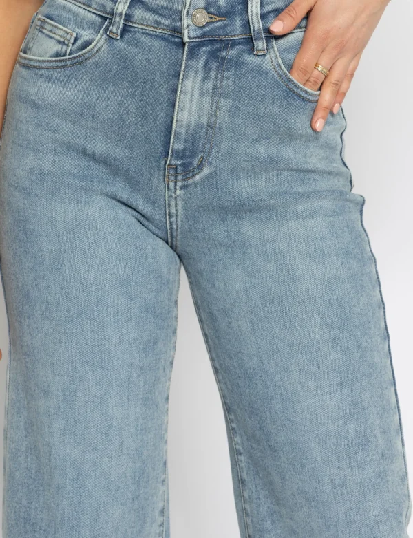Hello Misss | Wide leg jeans Daisy-5 Blauw