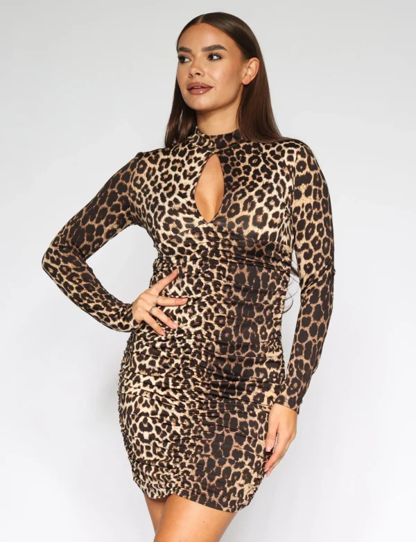 Jurk Jolene Panter Bruin