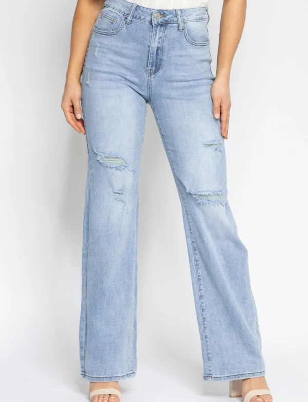 Kathy jeans | Wide leg jeans Juna Blauw