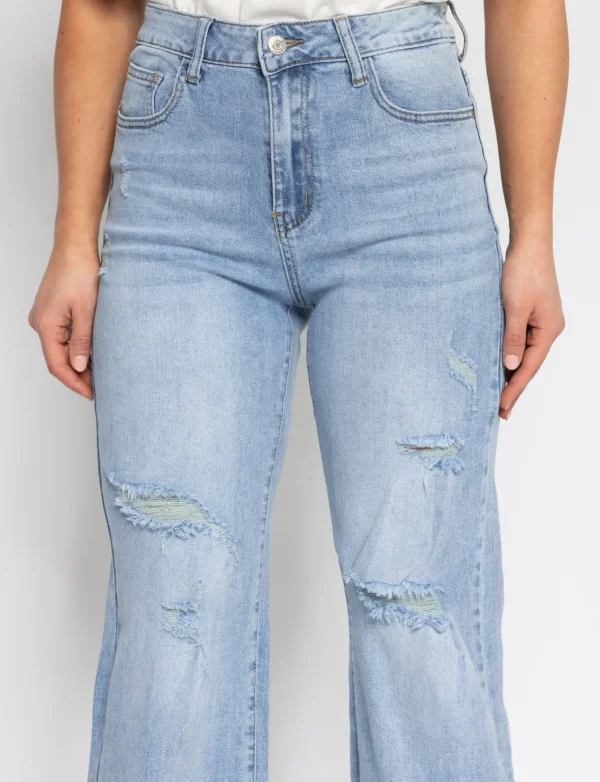 Kathy jeans | Wide leg jeans Juna Blauw