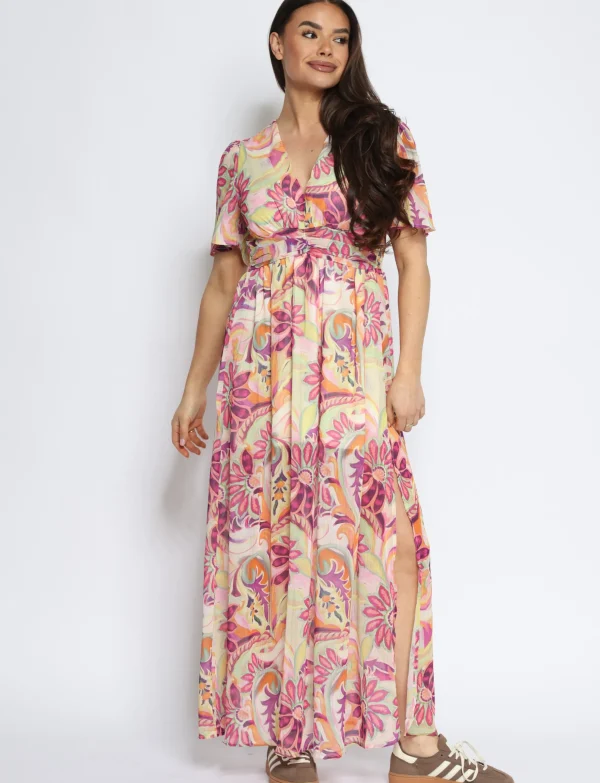 Lange jurk Jilly Roze