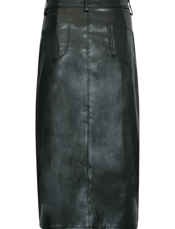 Leatherlook rok Nine Zwart
