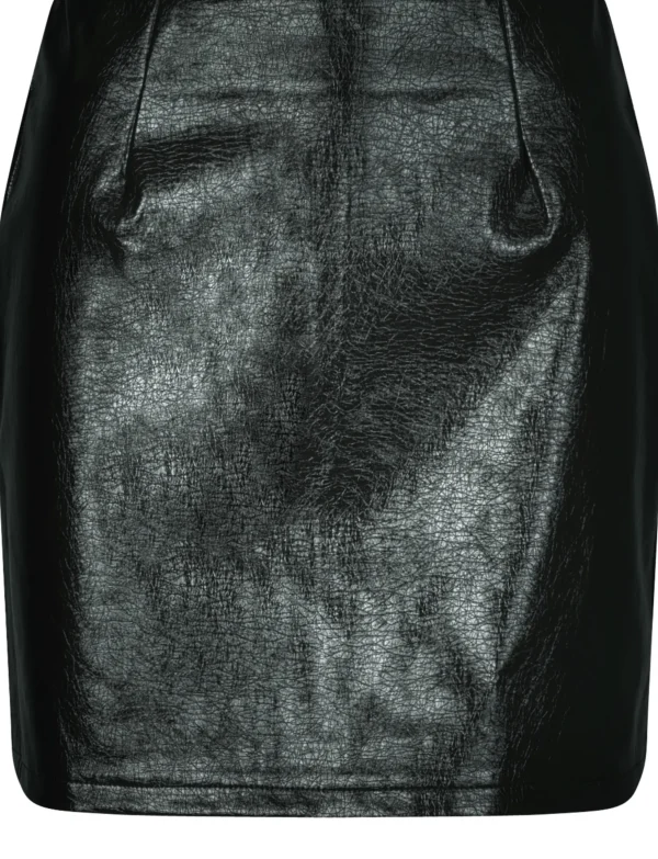 Leatherlook rok Nomae Zwart