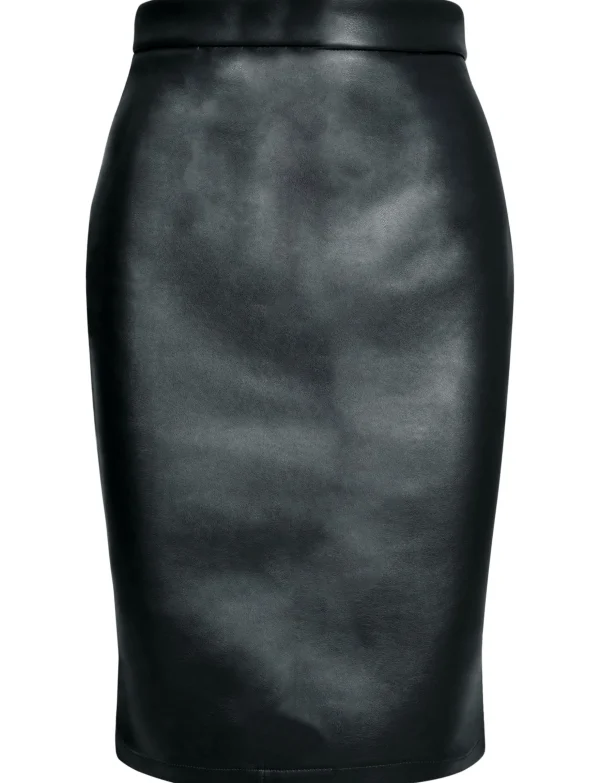 Leatherlook rok Vie Zwart