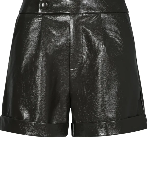 Leatherlook short Kayla Zwart