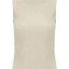 Mouwloze top Vive Beige