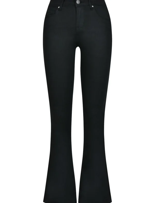 Nina Carter | Flared jeans P079 Zwart