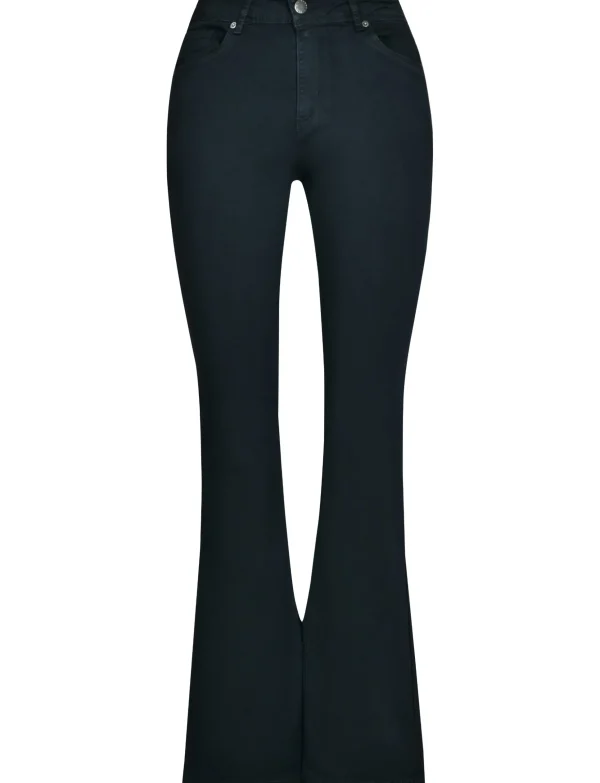 Norfy | Flared Jeans K586-1 Zwart