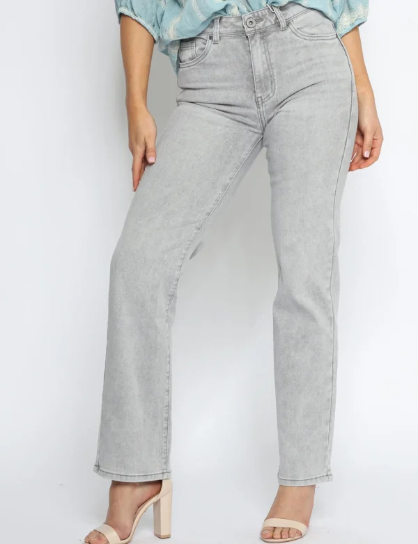 Norfy | Straight jeans 8631-1 Grijs