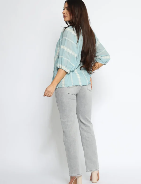 Norfy | Straight jeans 8631-1 Grijs