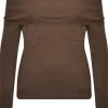 Off shoulder trui Nina Donkerbruin