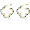 Oorbel Clover Blauw